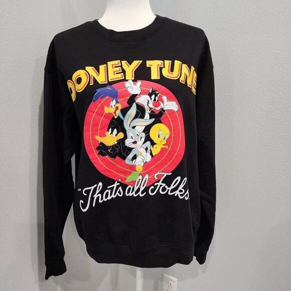Looney tunes large lightweight Pullover Sweater Graphic Print - Picture 1 of 8